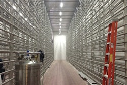 The Superflat floors at the Emmi Roth Cheese Factory measured an FF 171/FL 95. Floor flatness and levelness was necessary for the automated cheese-aging robot that will move up and down the aisles.