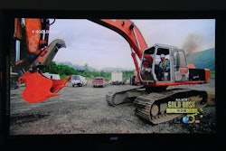The Dakota Boys hit a layer of cemented cobble and bedrock near the bottom of an ancient waterfall that deflected the conventional bucket on their Hitachi EX270 excavator, so they switched to the Leading Edge Attachments Hi-Cap Multi-Ripper bucket.