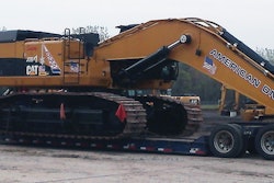 This Rogers 55-ton special design trailer features an optional removable flip fourth axle for additional hauling flexibility.