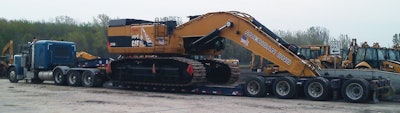 This Rogers 55-ton special design trailer features an optional removable flip fourth axle for additional hauling flexibility.