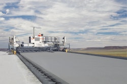 Wirtgen's SP 84i mid-sized slipformer equipped with four tracks