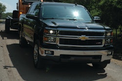 The V-8 equipped Silverado proved up to the task, towing this 8,000-lb. load with no ill handling and easily maintaining 65 mph on the freeway.