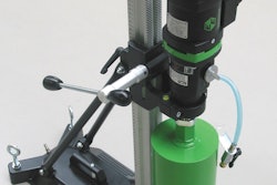 The C.S. Unitec END 130/3 PO is a versatile core drill unit. Users can drill up to 3-in.-diameter holes by hand, or up to 6-in.-diameter holes with it mounted to a rig, with or without a vacuum.