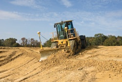 The St. Richard's Housing site included a 40-ft. elevation drop from one end to the other. Heimes Corp. performed all the site prep following the contour of this hill, which follows a 6:1 slope.