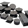 Buffer rubbers help isolate vibration on extreme performance construction equipment
