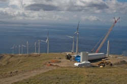 With extremely narrow roads and not wanting to disturb the habitat on the side of the roads, the Terex CC 2800-1 NT was assembled at one pad and moved along the road to the rest of the turbines.