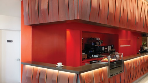 The Robusta Espresso Bar project won first place in the Vertical Application, Under 5,000 SF category in the 2013 American Society of Concrete Contractors Decorative Concrete Awards.