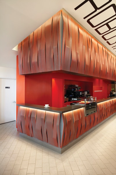 The Robusta Espresso Bar project won first place in the Vertical Application, Under 5,000 SF category in the 2013 American Society of Concrete Contractors Decorative Concrete Awards.