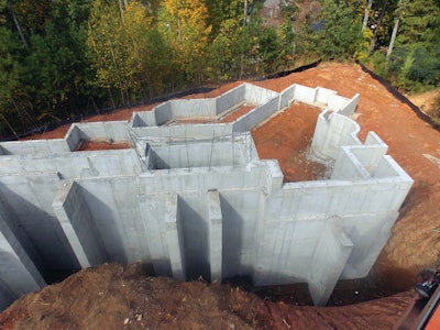 This concrete foundation by Herbert Construction garnered first place in the Single Family Residence 2,000 - 5,000 Square Feet category in the CFA's 2013 Projects of the Year Awards.
