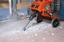 Mark Jones, Commercial Tearout Services, says the Rip-R-Stripper not only got his employees off their knees, it also removed tile at least twice as quickly as hand-held rotary hammers.