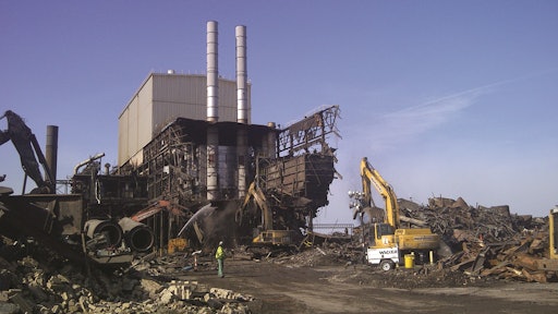 The structural demolition of the heavy industrial equipment and steel structure resulted in over 60,000 GT of scrap to be demolished, sorted and loaded out for recycling.