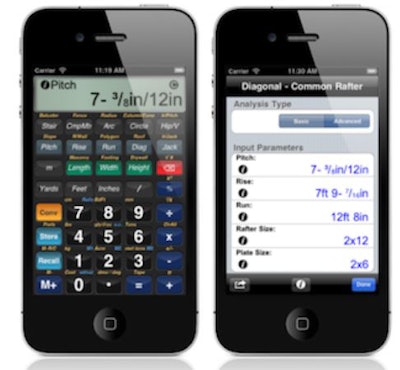Use the BuildCalc mobile app for construction material estimations and measurement conversions.