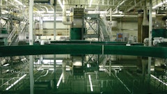 The hatchery’s completed fish tanks are 28 feet in diameter and 8 feet deep. Used in groupings of two or three, the tanks comprise the largest area inside the hatchery. Due to the intensive water reuse and treatment recirculating process, the tanks only use 50 gpm of makeup water while circulating 1,000 gpm through the tank group.