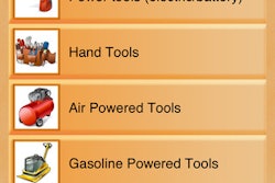 With the iConstructSafe mobile app, the user can select from a menu of options and watch safety videos and tips on a specific type of tool.