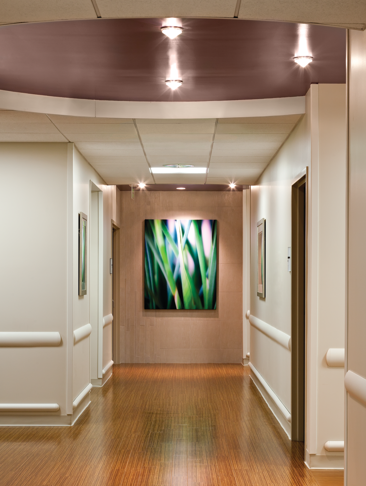 Construction Services re-engineered Acrovyn to eliminate PVC from its entire line of wall and door protection products. Acrovyn 4000 PETG compound is 100% recyclable, contains no PBTs (persistent bioaccumulative toxins), no BPA (bisphenol A) and no halogenated/brominated fire-retardants to achieve its UL CLASS 1 tested and labeled fire rating. The Solid Color Sheet, Chameleon, and Renaissance Collections are Cradle to Cradle Certified Gold or Silver.