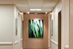 Construction Services re-engineered Acrovyn to eliminate PVC from its entire line of wall and door protection products. Acrovyn 4000 PETG compound is 100% recyclable, contains no PBTs (persistent bioaccumulative toxins), no BPA (bisphenol A) and no halogenated/brominated fire-retardants to achieve its UL CLASS 1 tested and labeled fire rating. The Solid Color Sheet, Chameleon, and Renaissance Collections are Cradle to Cradle Certified Gold or Silver.