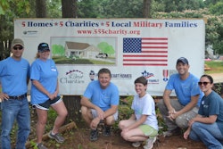 Doosan Portable Power volunteers from left to right: Doug Dennington, customer service representative; Melissa Crotts, materials specialist; Rus Warner, global air products manager; Amy Meadows, marketing communications specialist; Wyatt Franks, assistant product marketing manager; Marie Lassus, materials specialist.