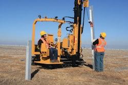 Belectric USA used a Vermeer PD10 post driver to install 4,600 solar panel rack support posts for an Oregon solar power plant.