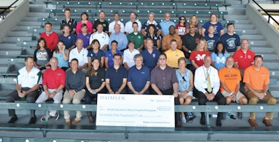 Daimler Education in Motion Program launch with Martin Daum, President and CEO, Daimler Trucks North America, and program participants.