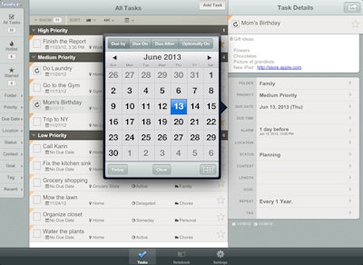 Contractors may also want to use the length/timer field for tasks so they can estimate times for the tasks and track the actual time, which can then be used for billing.