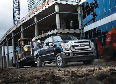 Ford's 6.7L Power Stroke V8 turbocharged diesel engine has a new turbocharger that enables more airflow to the engine to produce additional power.