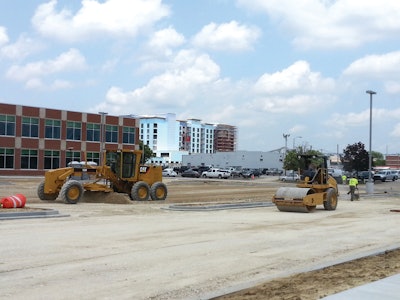 A Cat 120H motor grader equipped with a Topcon 3D GPS+ auto control system was also used on the project.