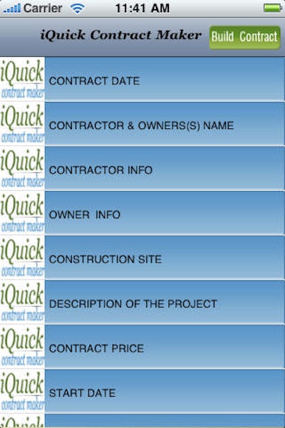 With iQuick Contract Maker, users can create customized legal contracts.