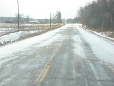 Cheese brine used on a stretch of road in Polk County, Wisconsin was show to dissolve snow and ice better than rock salt.