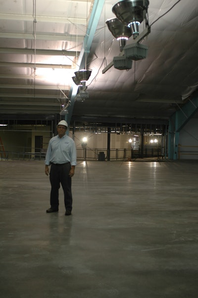 MPW Construction Services President Scott Smith on site at his company's Hyland Software project, where his crew has the concrete package on the rennovation project that is converting a health club to office space.