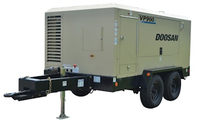 Doosan's VP900e utilizes three onboard electric motors controlled by a variable-frequency drive system, allowing for more airflow without wasted energy.