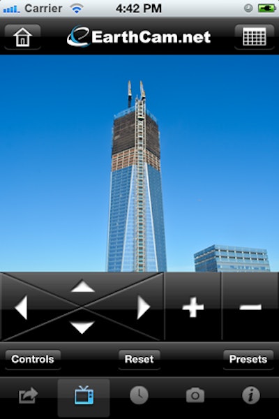 EarthCam mobile app CAN view and control their private video cameras from anywhere in real-time over WiFi, 4G, and 3G.