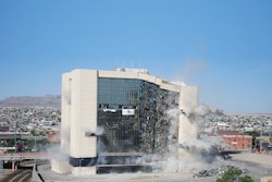 Demolition contractor Grant Mackay was given two weeks to prepare the El Paso City Hall for implosion and a little over three weeks to haul off the debris and concrete foundations.