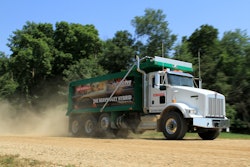 This dump truck uses BAE Systems hybrid technology.
