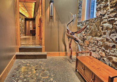 The River Lodge on the Susquehanna project gained Rosebud Concrete first place recognition in the “polished, under 5,000 square feet” category from the American Society of Concrete Contractors’ 2013 Decorative Concrete Awards.