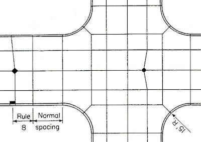 This graphic demonstrates how to lay out joints under unusual circumstances.