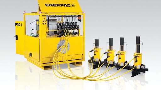 Double Acting Frequency Conversion Control PLC Synchronous Hydraulic Lifting System - China Jiangsu Canete Machinery