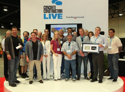 Winners of the 2014 Crews that Rock celebrate at World of Concrete with DIY Network’s Dean & Derek.