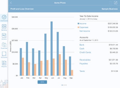 The mobile app features three dashboards allowing contractors to organize by profitability, vendors and customers.