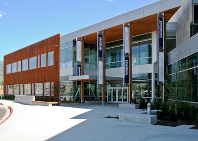 The award winning Tooele Applied Technology College building combines tilt-up concrete construction with a steel frame and a brick veneer.