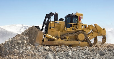 Cat D10t2 Dozer Pushes Rocky M 11311431