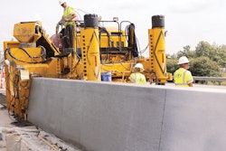 JBI Construction had their entire company and three of their GOMACO slipform pavers at work on the project, including their four-track Commander III.