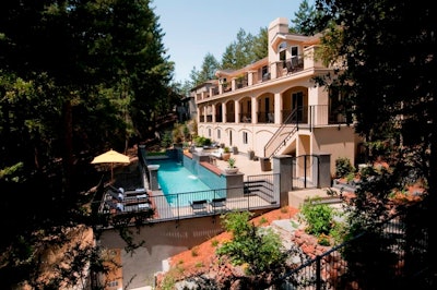 The Turowski Pool Deck by Tom Ralston Concrete, Santa Cruz, Calif. won the WOW! Award for best overall project. Cast-in-place stamped concrete, countertops, decorative and structural walls, fire bowls, a large fire pit and a swimming pool were part of this challenging residential landscape, built into a hillside adjacent to the owner’s home.