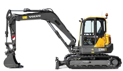 The ECR88D compact excavator was awarded the iF product design award in category 1: transportation design and special vehicles.