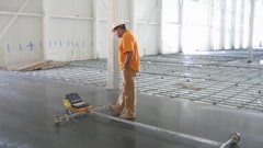 When it came time to measure the placements against the F-min specification and render a certification for compliance, a Floor Levelness and Flatness firm used the F-min Profiler to measure the exact wheel path of the intended material handling equipment. This allowed for instant results ensuring accurate measurements and layout of spot grinding in out-of-tolerance areas.