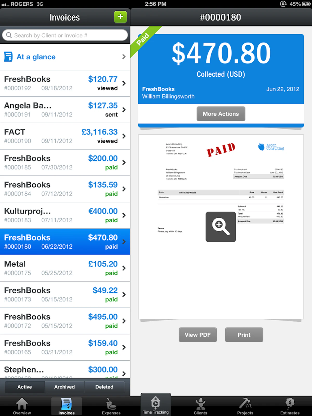 FreshBooks Cloud Accounting Mobile App Designed for Business Owners ...
