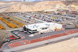 Aerial photo of the March 2014 Ritchie Bros. record-breaking unreserved auction in Las Vegas.