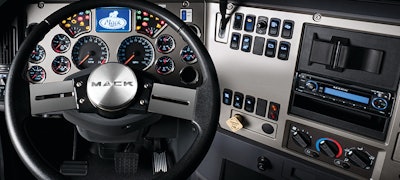 The wrap-around dash is key for seeing and reaching all the necessary gauges and switches without moving from the driver's seat.