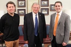 Representatives of Dire States meet with Senator Jim Inhofe of Oklahoma during Infrastructure Week 2014 to discuss the MAP-21 Reauthorization Act. From L-R: Dan McNichol, Senator Inhofe and Brian Weisbaum.