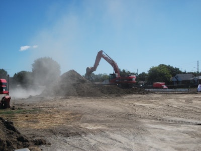 Cozza Bros. had to excavate the foundations for two structures being built on the 96,000-square-meter site as well as complete grading for the buildings’ landscaping and parking lots.