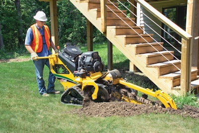 Dedicated trenchers do a nice job to get in those hard to reach areas where trenching is often needed.
